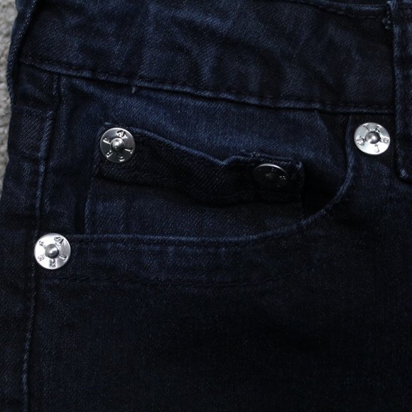 True Religion Geno Jeans Womens 12 Blue Relaxed Slim Cotton Stretch w/28" inseam - Picture 9 of 13